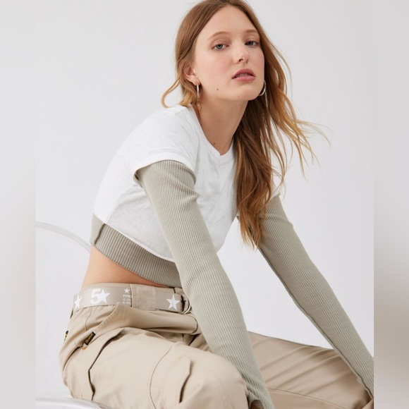 BDG Mason Layered Long Sleeve Top - Picture 2 of 7